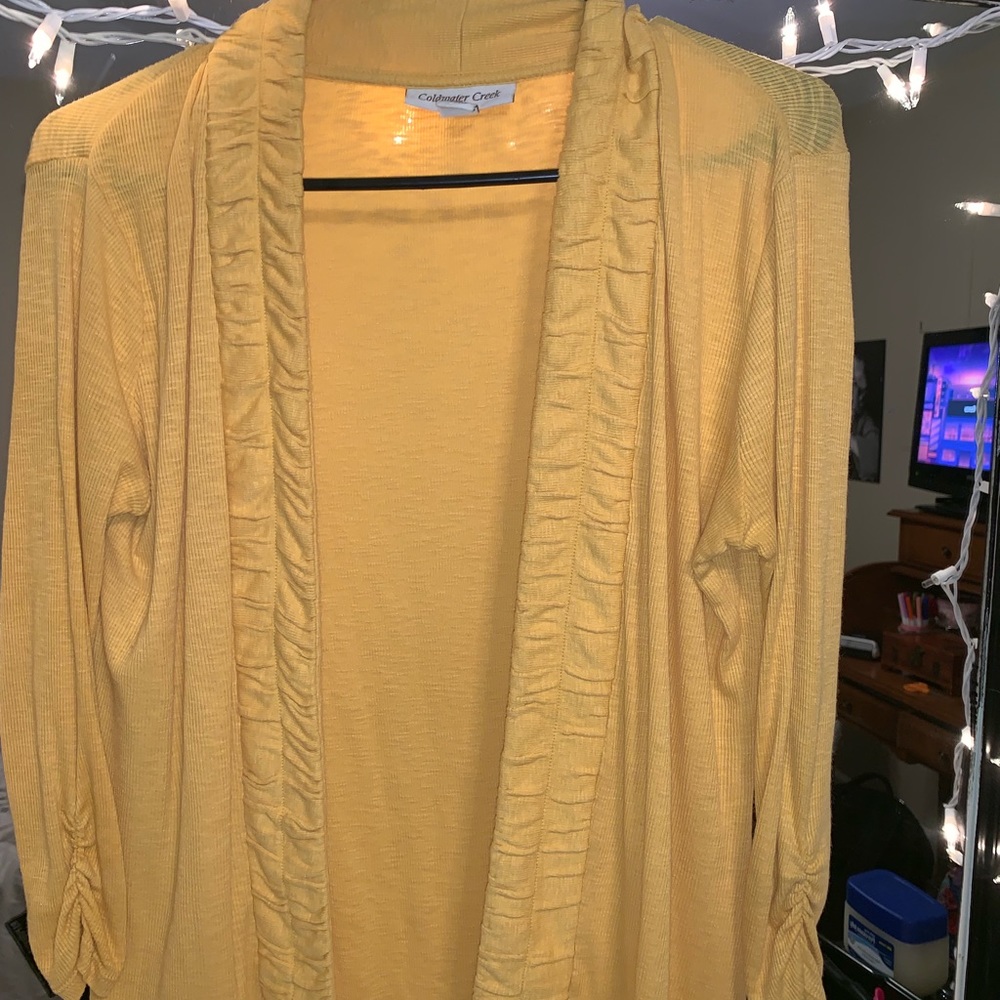 Yellow/ Gold cold water creek cardigan
